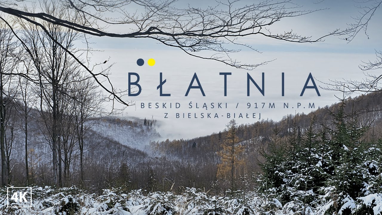 Błatnia niebieski szlak z Wapienicy, zimowe wejście, Beskid Śląski, najtrudniejszy szlak na Błatnią