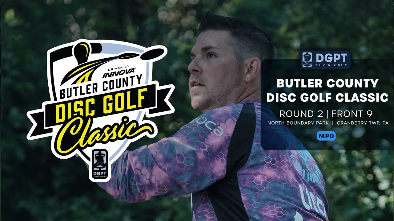 Раунд 2, первые 9 | Обзор MPO по ударам | Butler County Disc Golf Classic