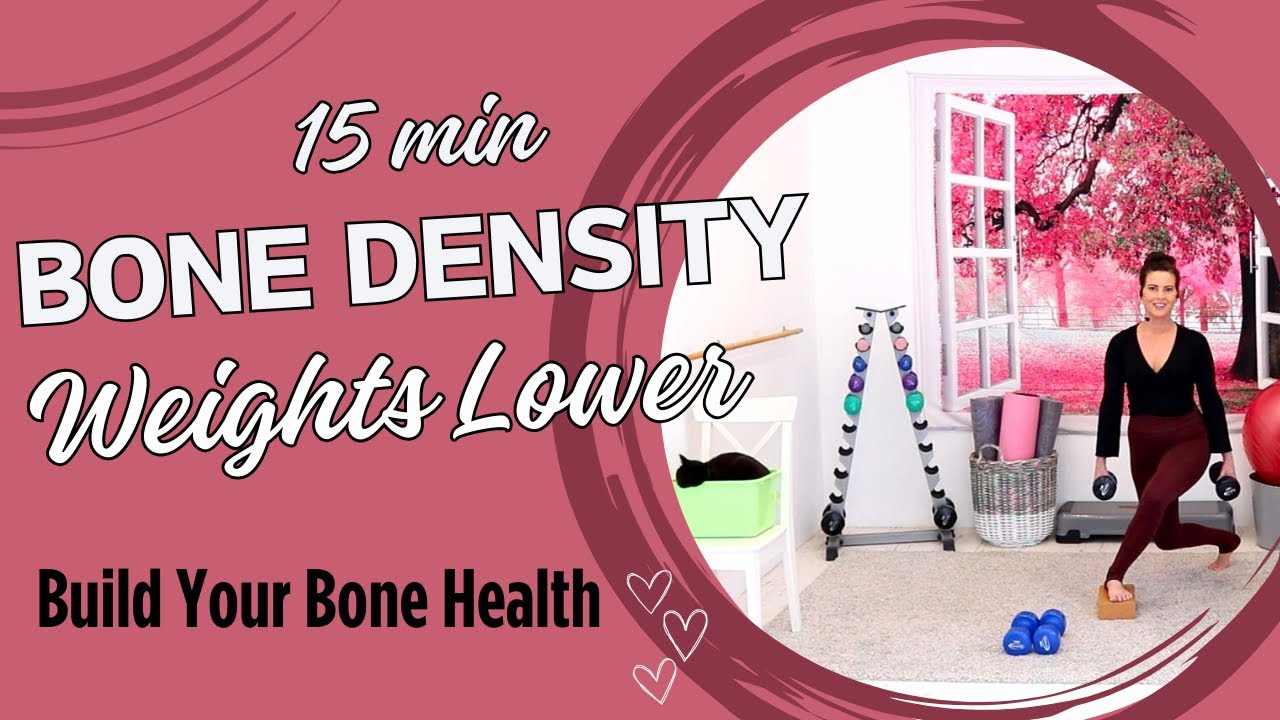 16 MIN BONE DENSITY LOWER BODY WEIGHTS // STRENGTH WORKOUT TO BUILD BONE HEALTH / ALL STANDING!