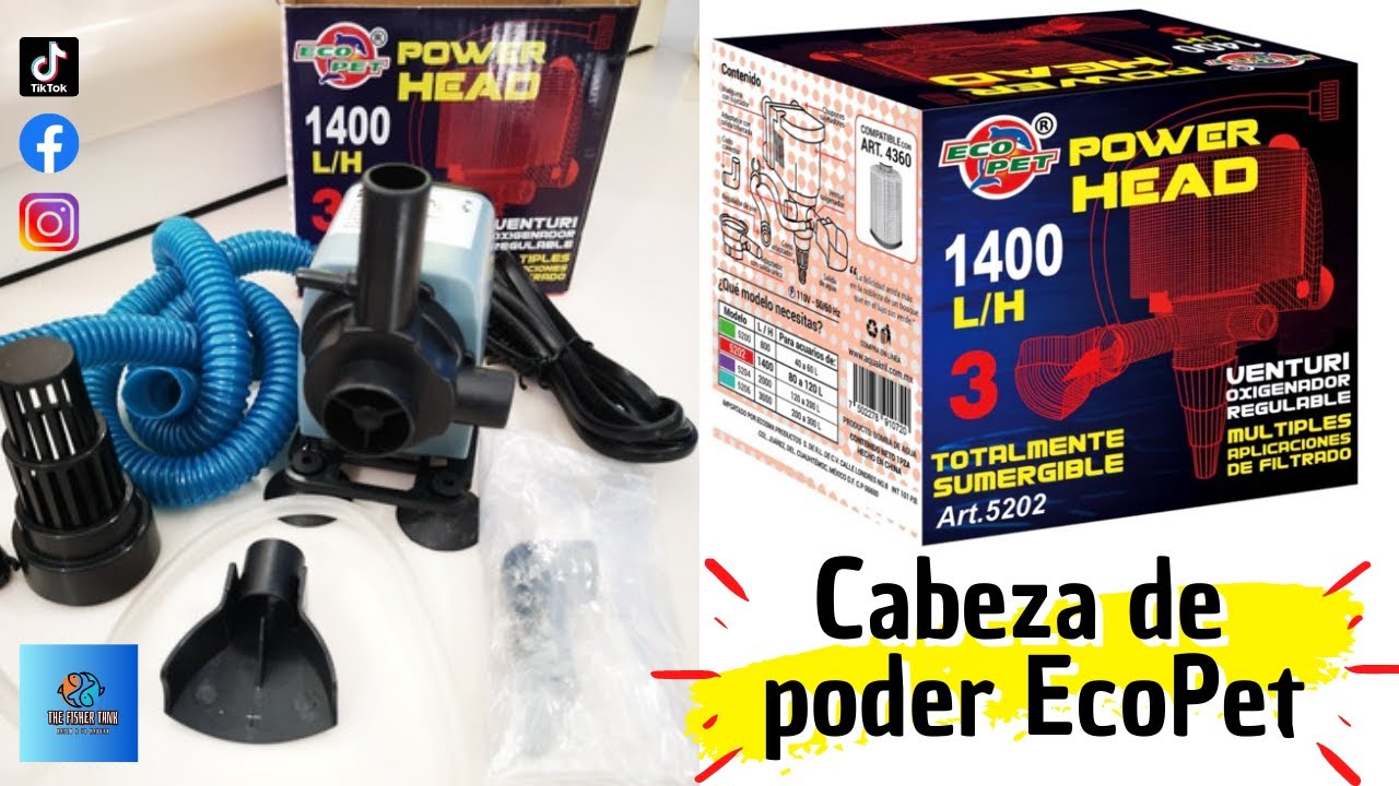 Todo lo que debes saber de la Cabeza de poder 1400 L/h  Marca EcoPet