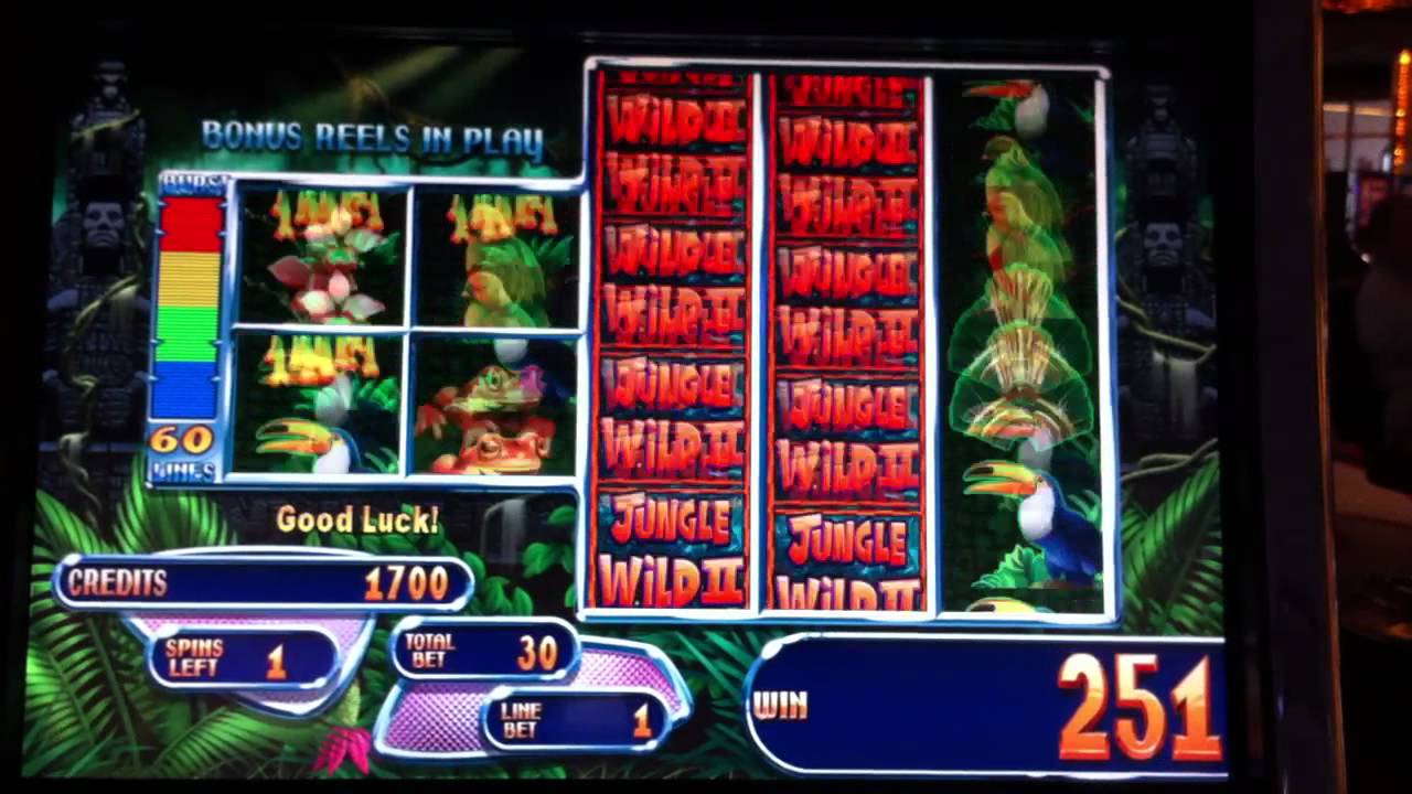 Jungle Wild 2 Slot Free Spin Pyramid Bonus Game ($0.30 Bet)‬