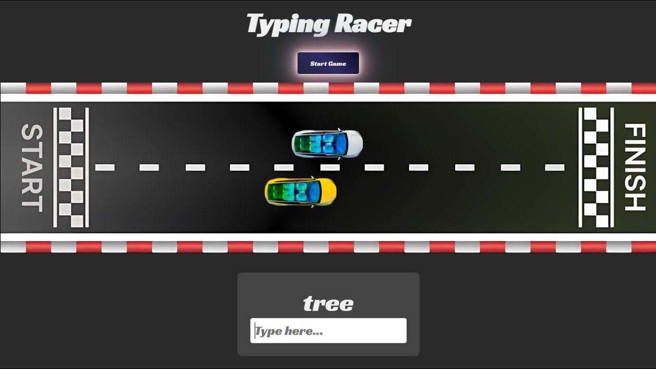 Typing Racer Game using HTML, CSS and JavaScript