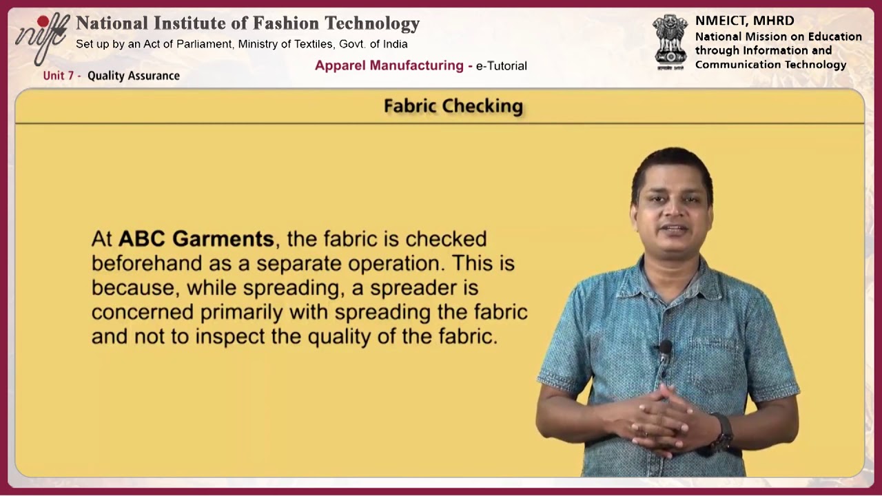 Apparel manufacturing: quality assurance