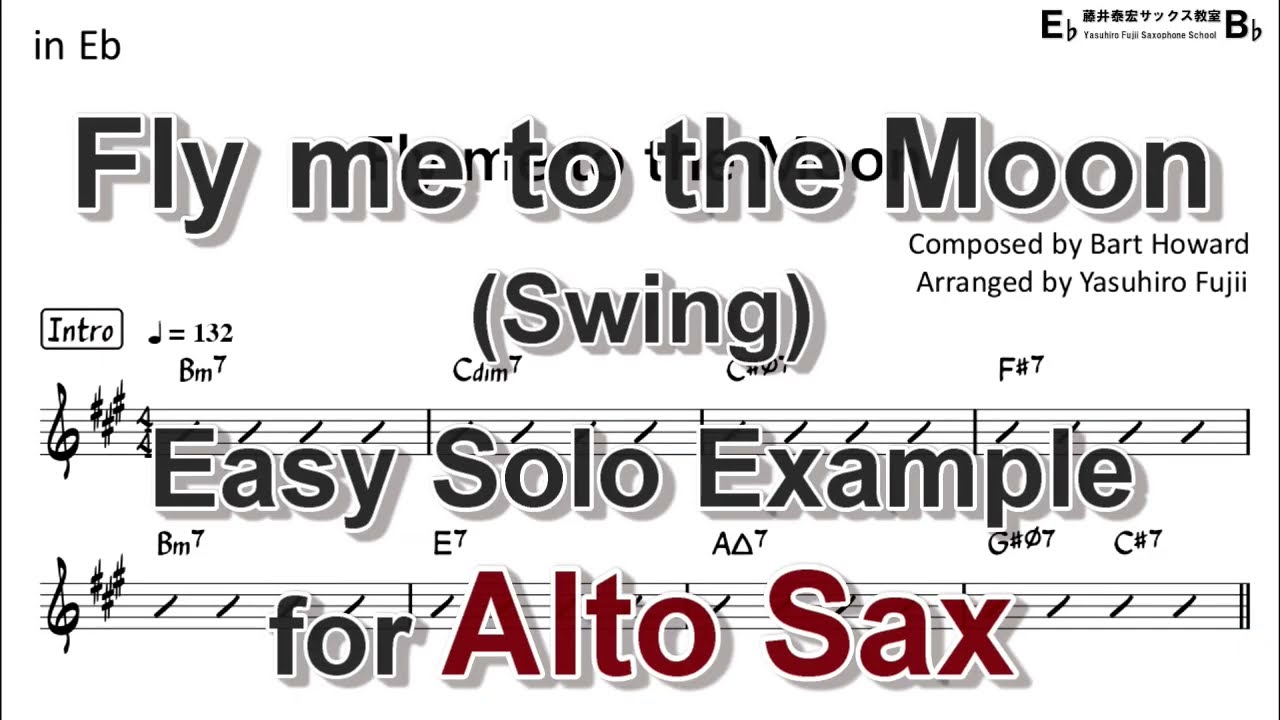 Fly me to the Moon - Easy Solo Example for Alto Sax