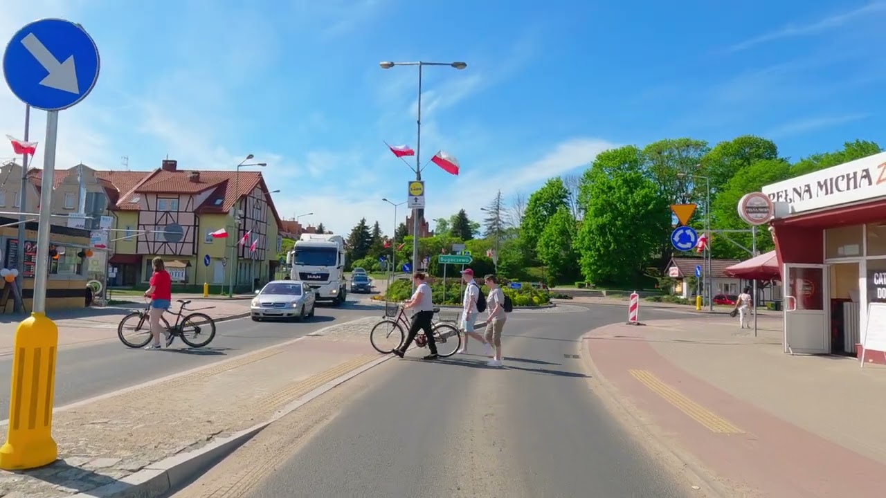 Польша/Моронг - Поездка по городу. 4К гопро 11