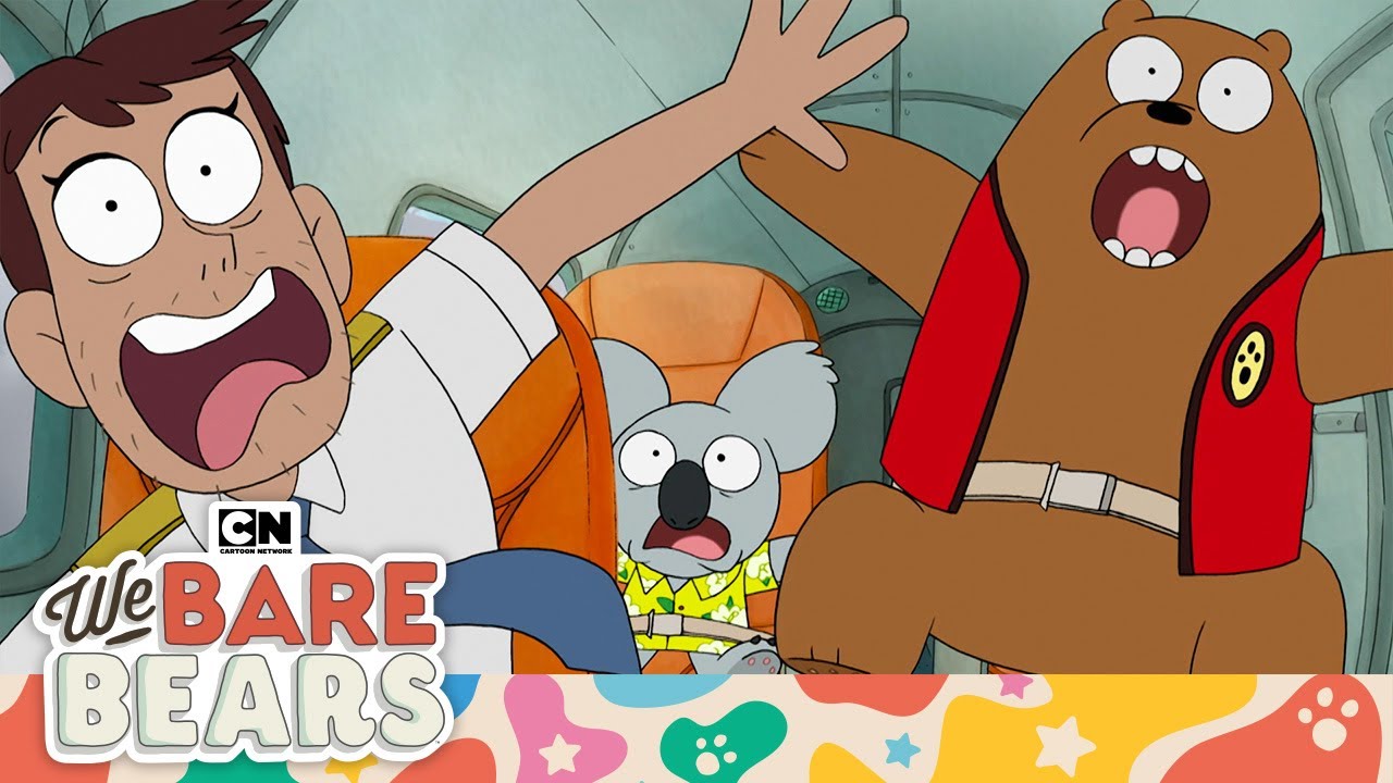 Grizz’s Worst Flight EVER: Security Check, Closed Gate, and a Chaotic Ride! | We Bare Bears