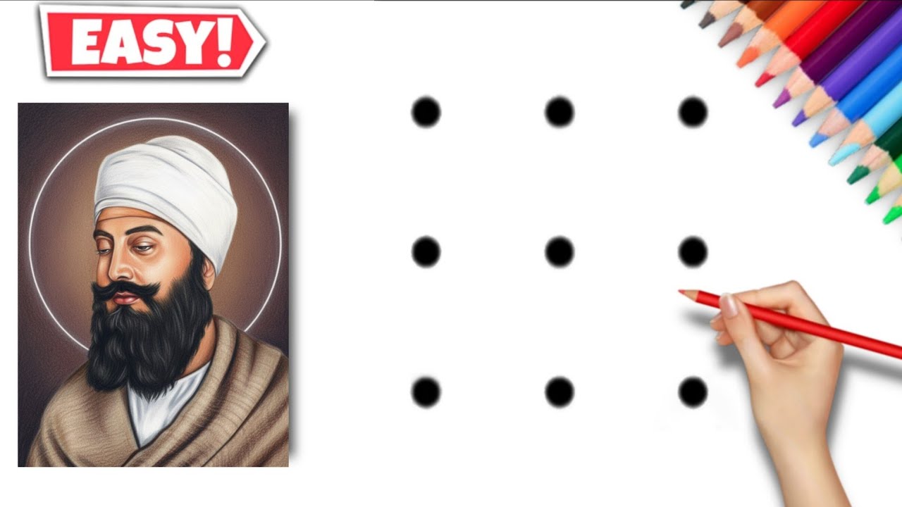 Easy Guru Tegh bahadur drawing #drawing