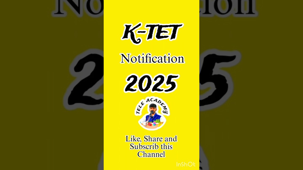 KTET Notification 2025 #tet #ktet2025 #gpstrletestupdate #gk #suneel_tele