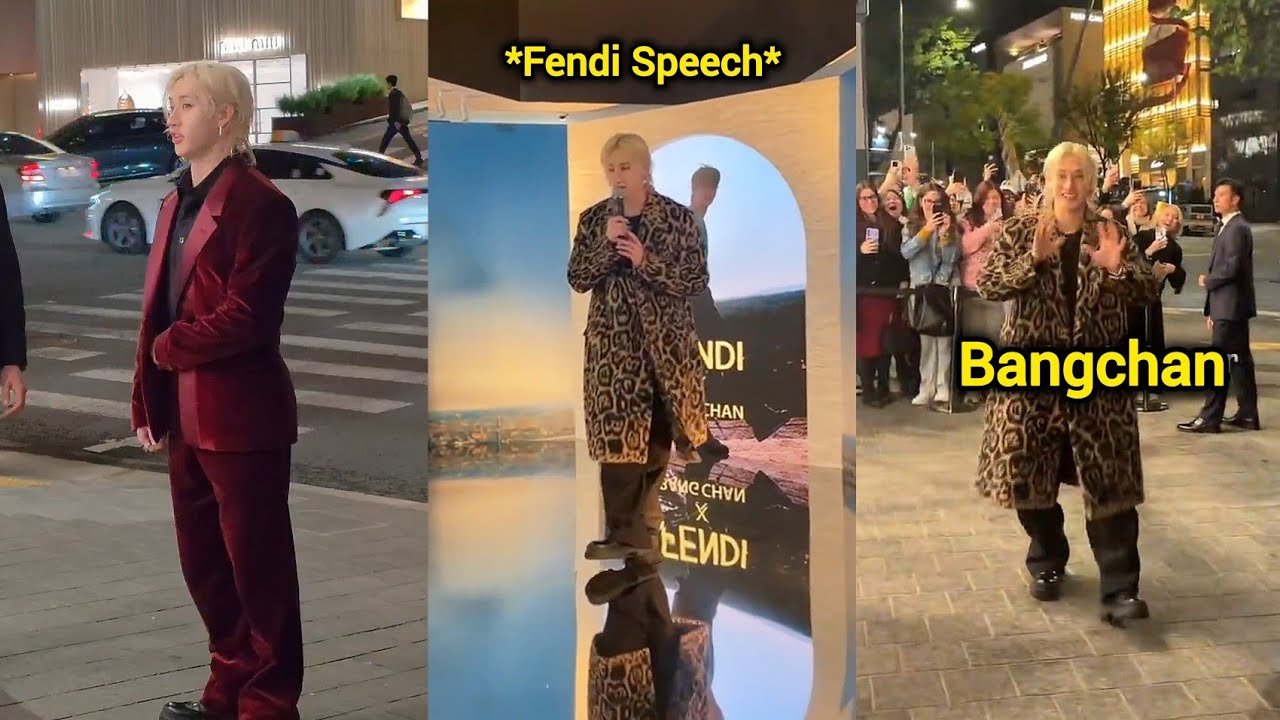 StrayKids Bangchan at Fendi’s Palazzo in Seoul For “Roman Empire” Full Speech & Interaction