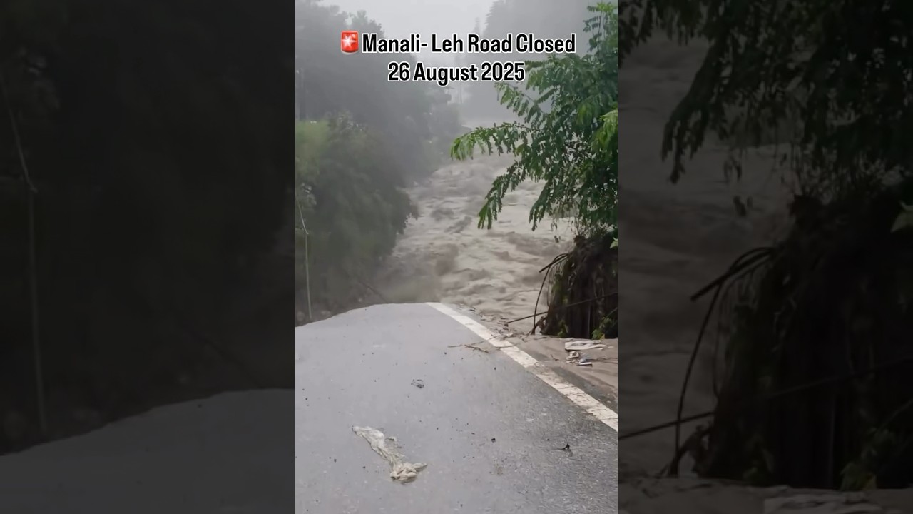 Leh Manali Highway Totaly Damaged #flood #lehmanalihighway #cloudburst #avoidthis #manali #himachal