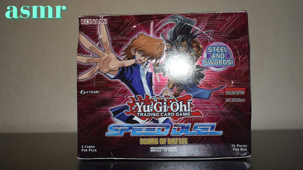 ASMR Yu Gi Oh Speed Duel Scars of Battle Booster Box