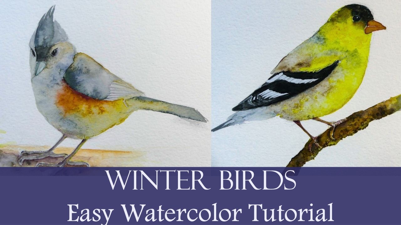 Easy Watercolor Birds Step by Step Painting Tutorial