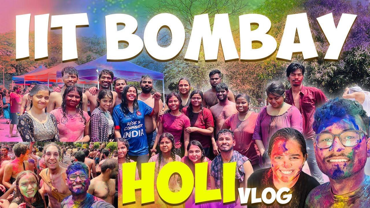 First Holi at IIT Bombay🔥  | Unforgettable Holi at an Extreme Level 🥳 #iitbombay #holi2025  #holi