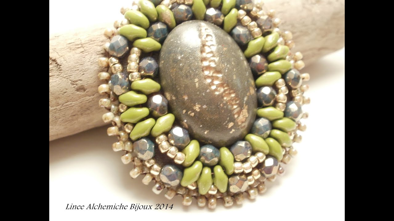 TUTORIAL  Spilla in embroidery | Bead embroidery BROOCH TUTORIAL
