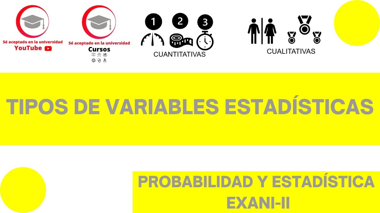 TIPOS DE VARIABLES ESTADÍSTICAS | CLASE 2 DEL CURSO DE PROBABILIDAD Y ESTADÍSTICA PARA EXANI-II