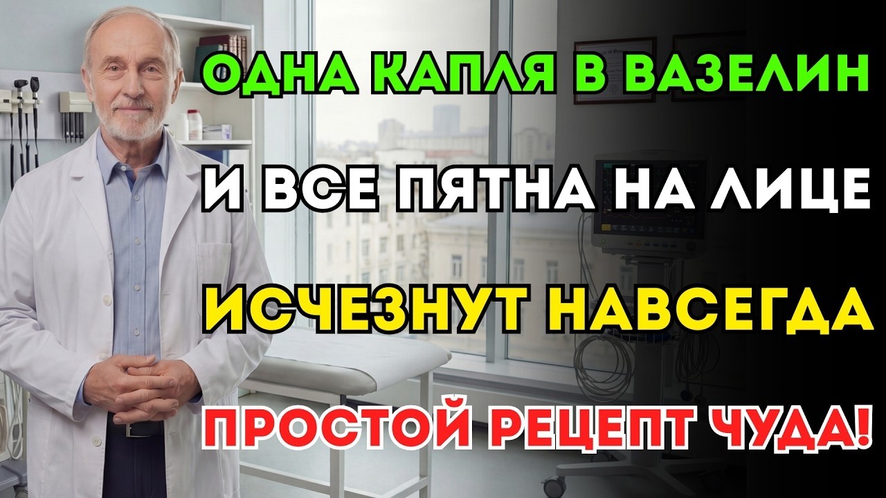 Добавьте 1 каплю в вазелин перед сном, и все пигментные пятна исчезнут без следа.