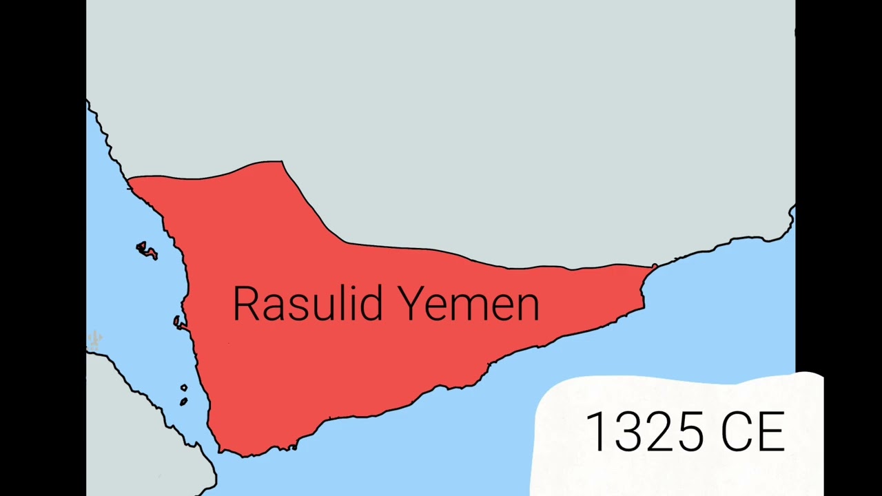 The history of Yemen 1000 BCE to 2025 CE on an map
