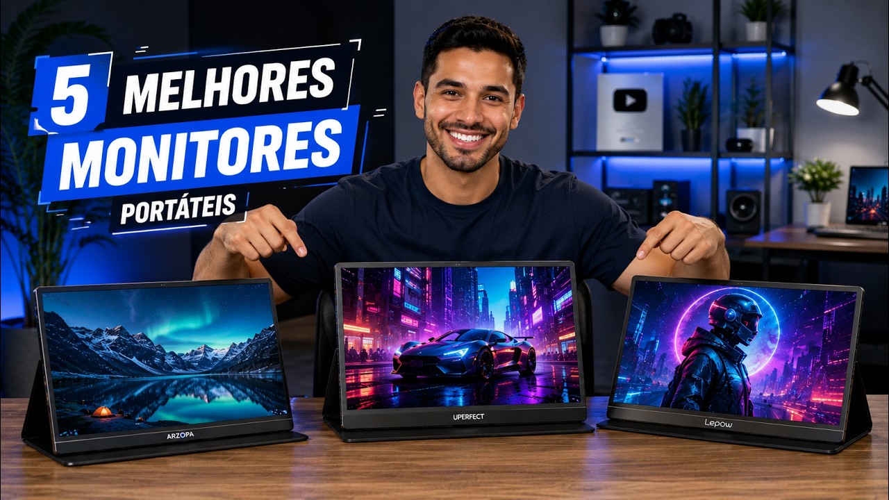 5 Melhores Monitores Portáteis para Comprar em 2026 | Leves, Compactos e Poderosos!