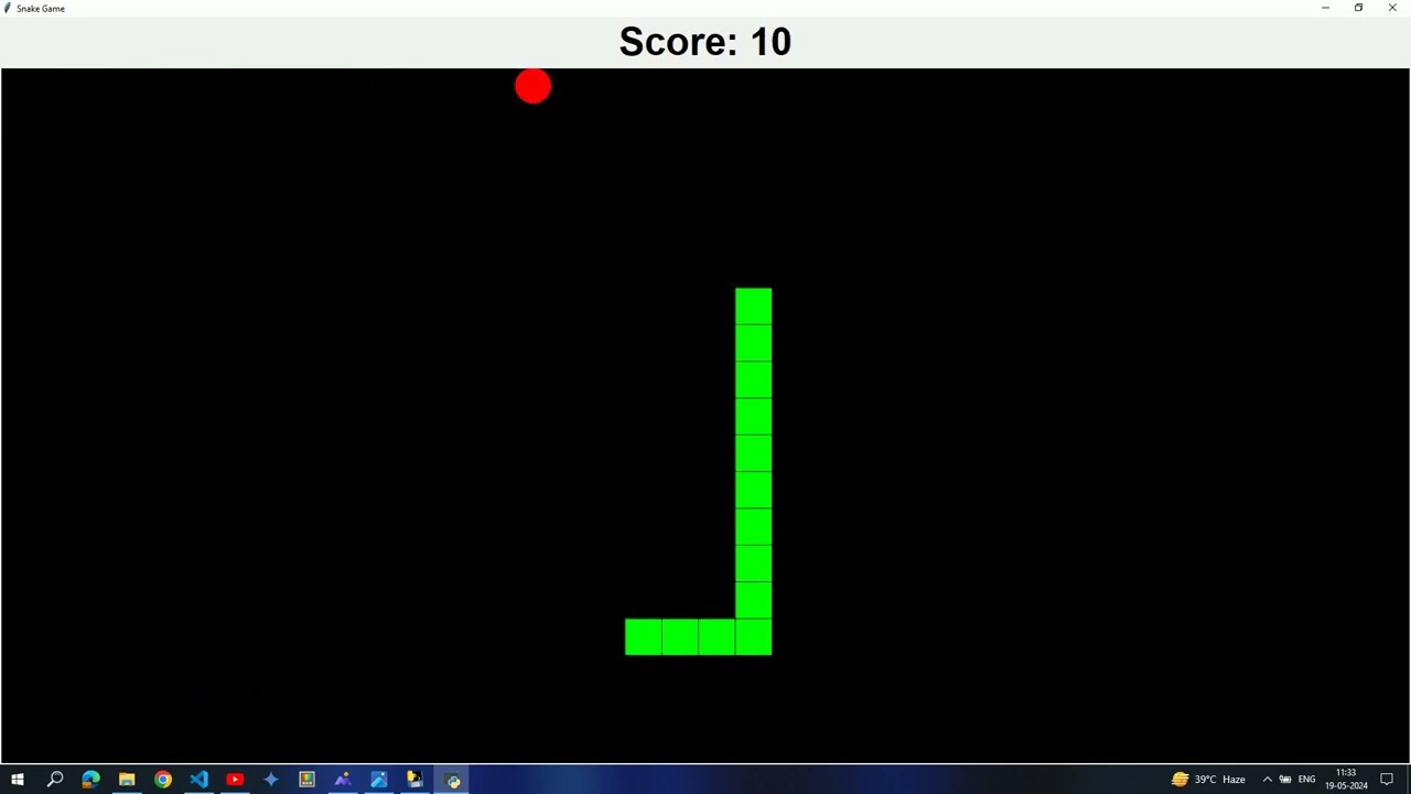 Snake Game Python Tkinter || @Crazy_Guide || @CrazyGuideShorts || #PythonCrazy