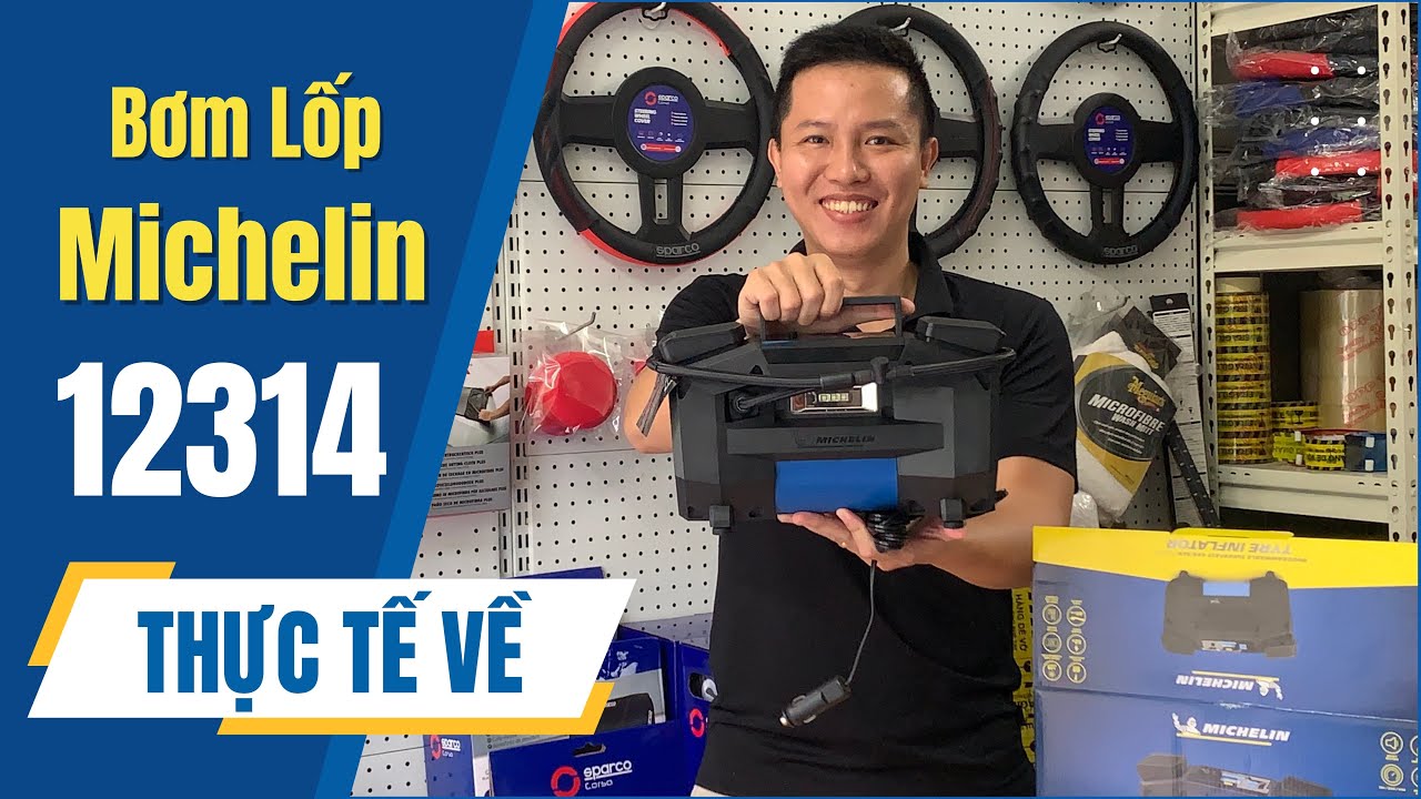 Video Review Thực Tế Bơm Lốp Ô TÔ Michelin 12314