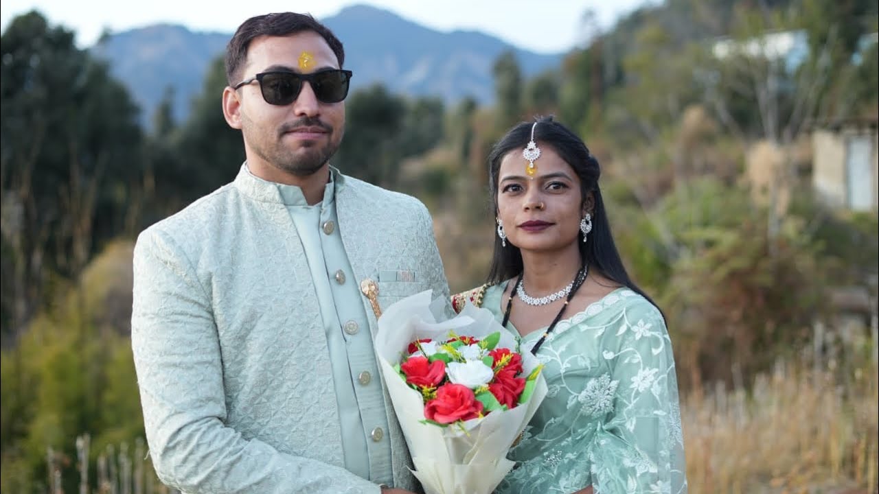 ￼ प्रीति की शगाई के कुछ पल ￼@priyankachamoligadwal1288 मेहंदी रस्म कुछ इस प्रकार  #engament 