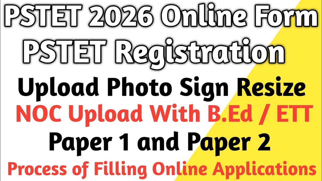 PSTET 2025 Photo sign Resize With B.Ed Or D.El.Ed Option Choose * NOC important Update 💯 Working 