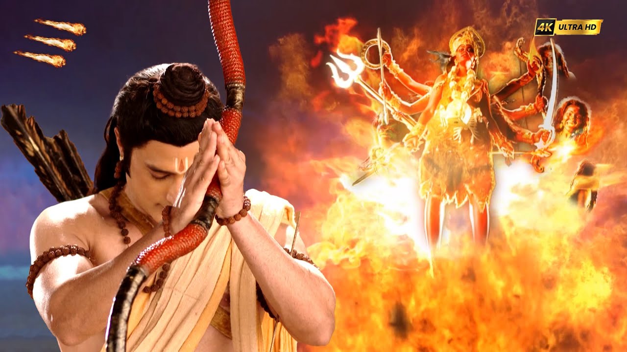 মহাযুদ্ধের আগে, শ্রী রাম মহাশক্তি মাতার কাছ থেকে আশীর্বাদ নিয়েছিলেন | Mahabali Hanuman | #ramayan
