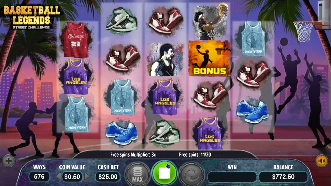 Basketball Legends: Street Challenge Slot RTP 95.73% (Dragon Gaming)- Big Win, Mega Win & Ultra Win