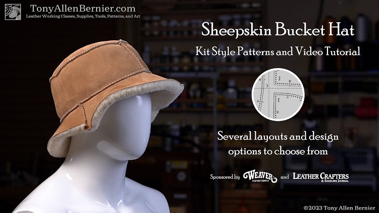 How to Make a Sheepskin Bucket Hat, Cowboy Hat, Fur Tri Corner Hat, Shearling Hat Pattern & Tutorial