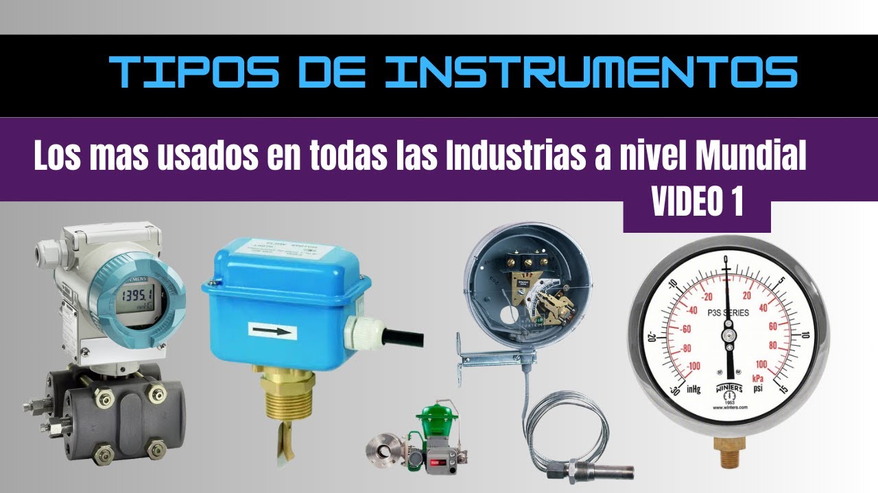 💎 Conoce los TIPOS DE INSTRUMENTOS mas usados para medir y Control de Variables de Proceso - PARTE 1