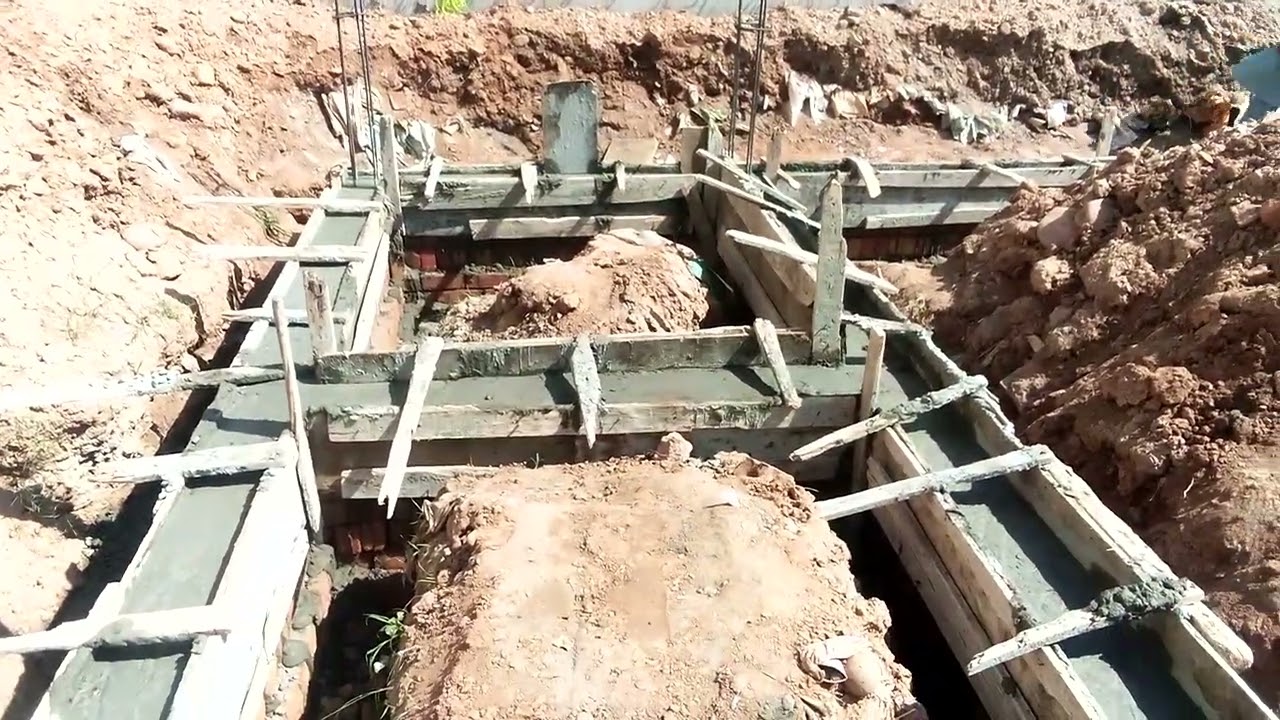 concrete pouring . foundation concrete
