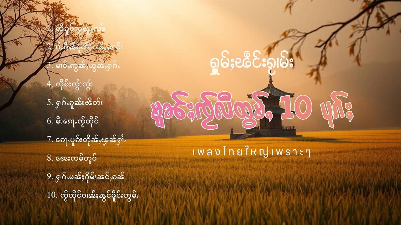 เพลงไทยใหญ่เพราะๆ | ႁူမ်ႈၽဵင်းၵႂၢမ်းမူၼ်ႈၸႂ်လီထွမ်ႇ 10 ပုၵ်ႈ