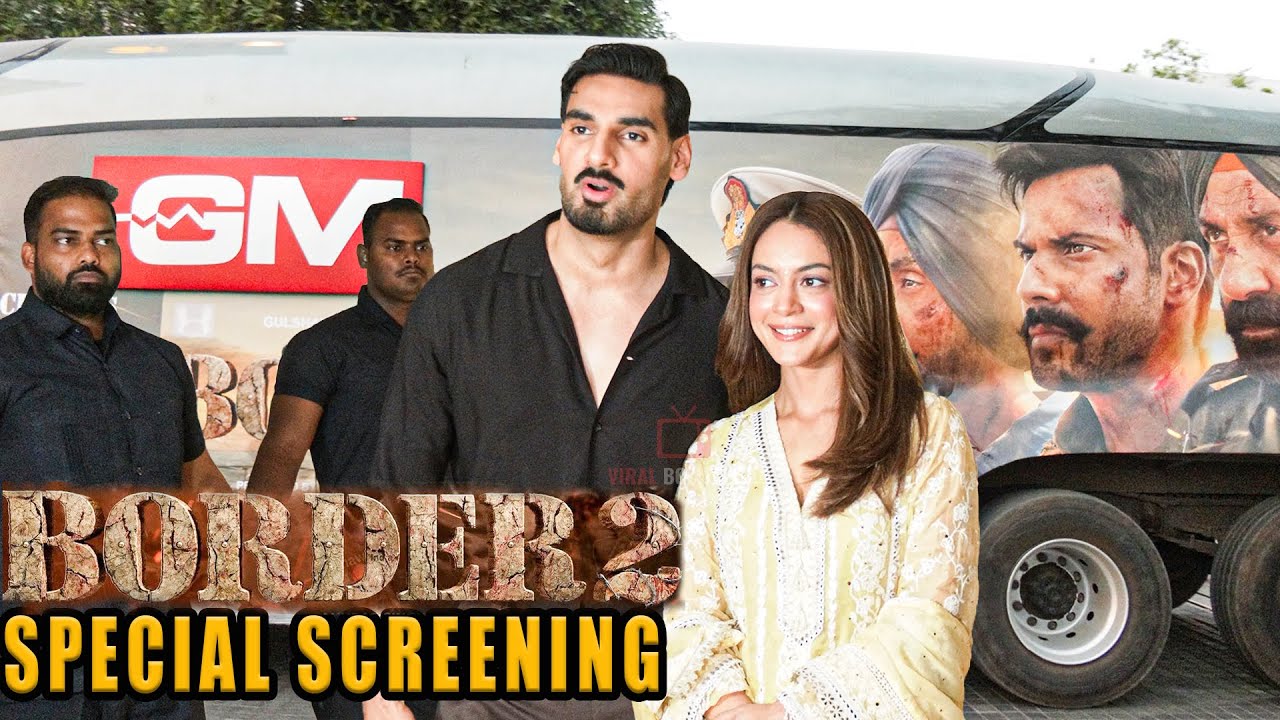 Ahaan Shetty With Anya Singh At The Special Screening Of Border 2
