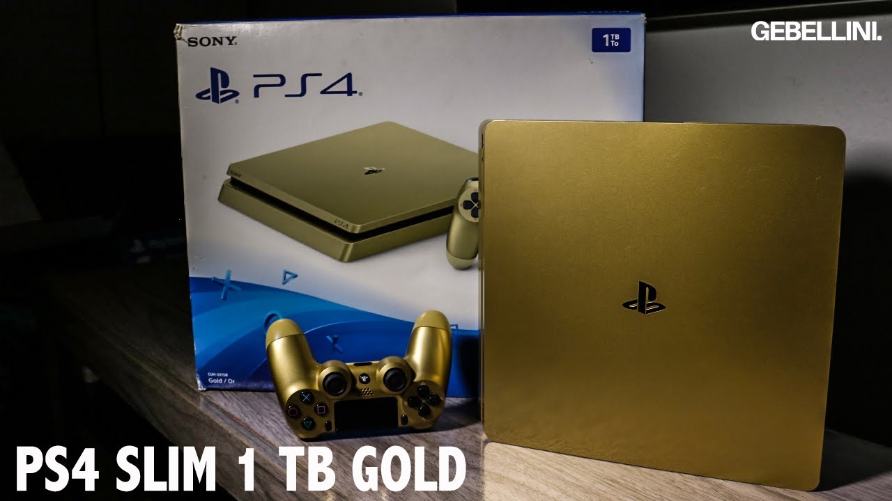 PLAYSTATION 4 - PS4 SLIM 1 TB GOLD - UNBOXING - GEBELLINI