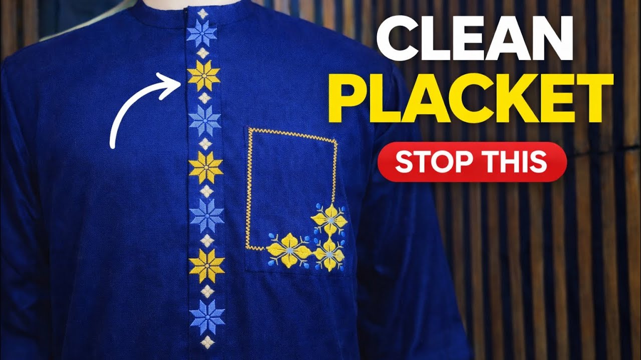 How to Cut and Sew a PERFECT Placket on Senator Outfit (Step-by-Step)