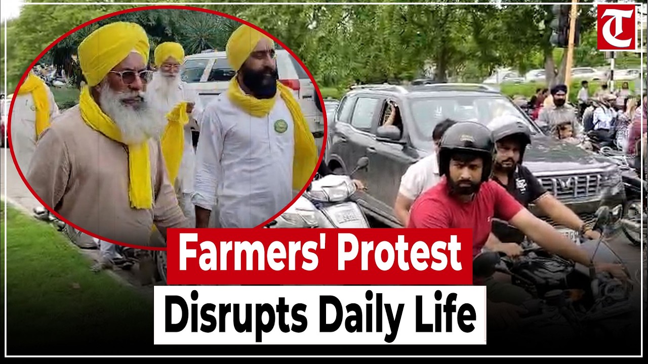Chandigarh Farmers' Protest Triggers Massive Traffic Jam, Commuters Furious