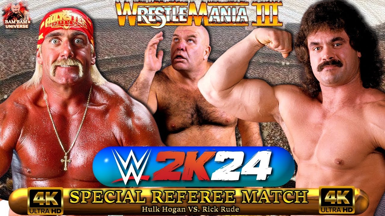 SPECIAL REFEREE: Hulk Hogan VS. Rick Rude (Special Ref: George Steele) | [WWE 2K24] 4K Gameplay