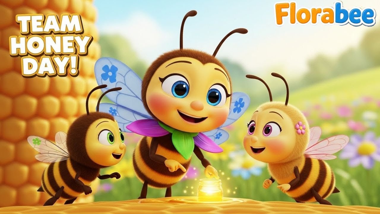 Bee Teamwork Cartoon for Kids”  🐝 Moral story 🐝 Florabee