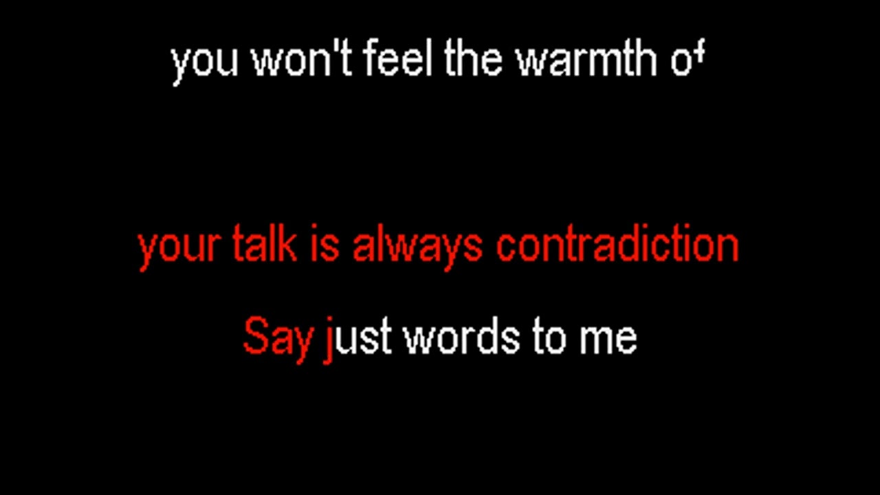 Paradise Lost - Say Just Words (KARAOKE)