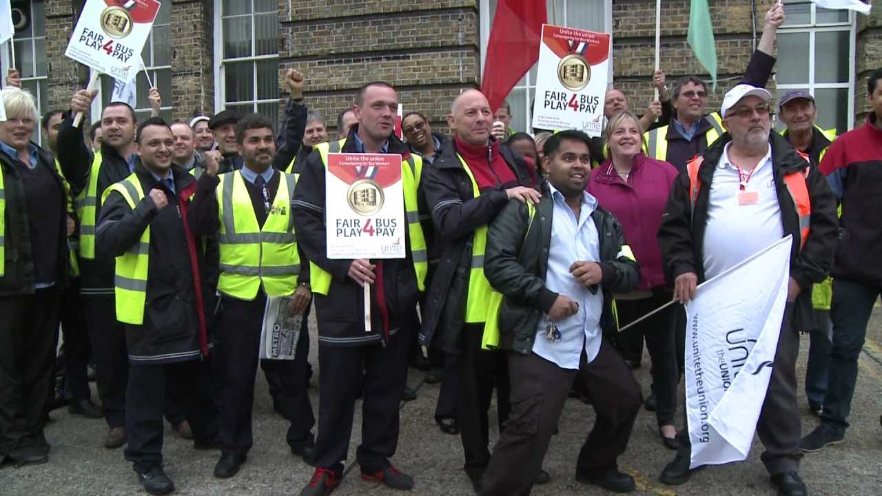 London Bus Strike Solid