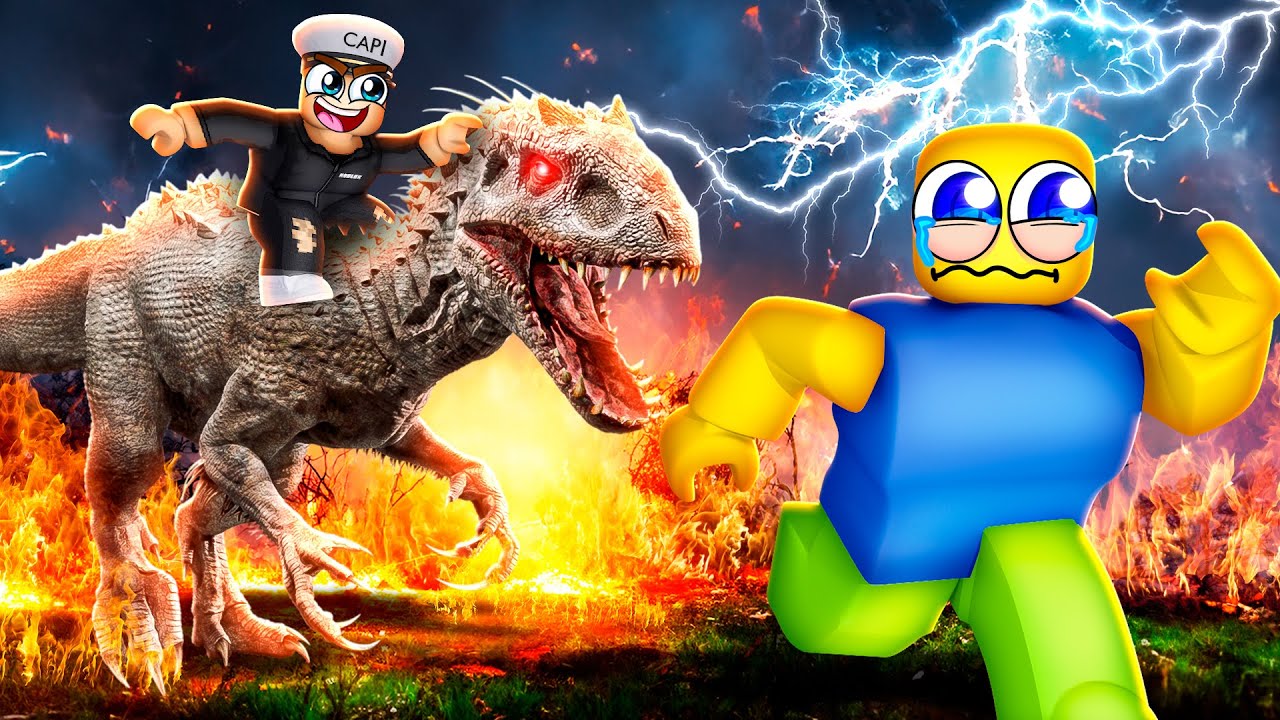 INDOMINUS REX EATS EVERYONE IN ROBLOX