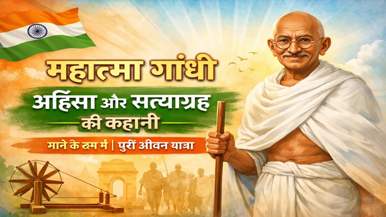 🇮🇳 महात्मा गांधी – अहिंसा और सत्याग्रह की कहानी | गाने के रूप में 🇮🇳