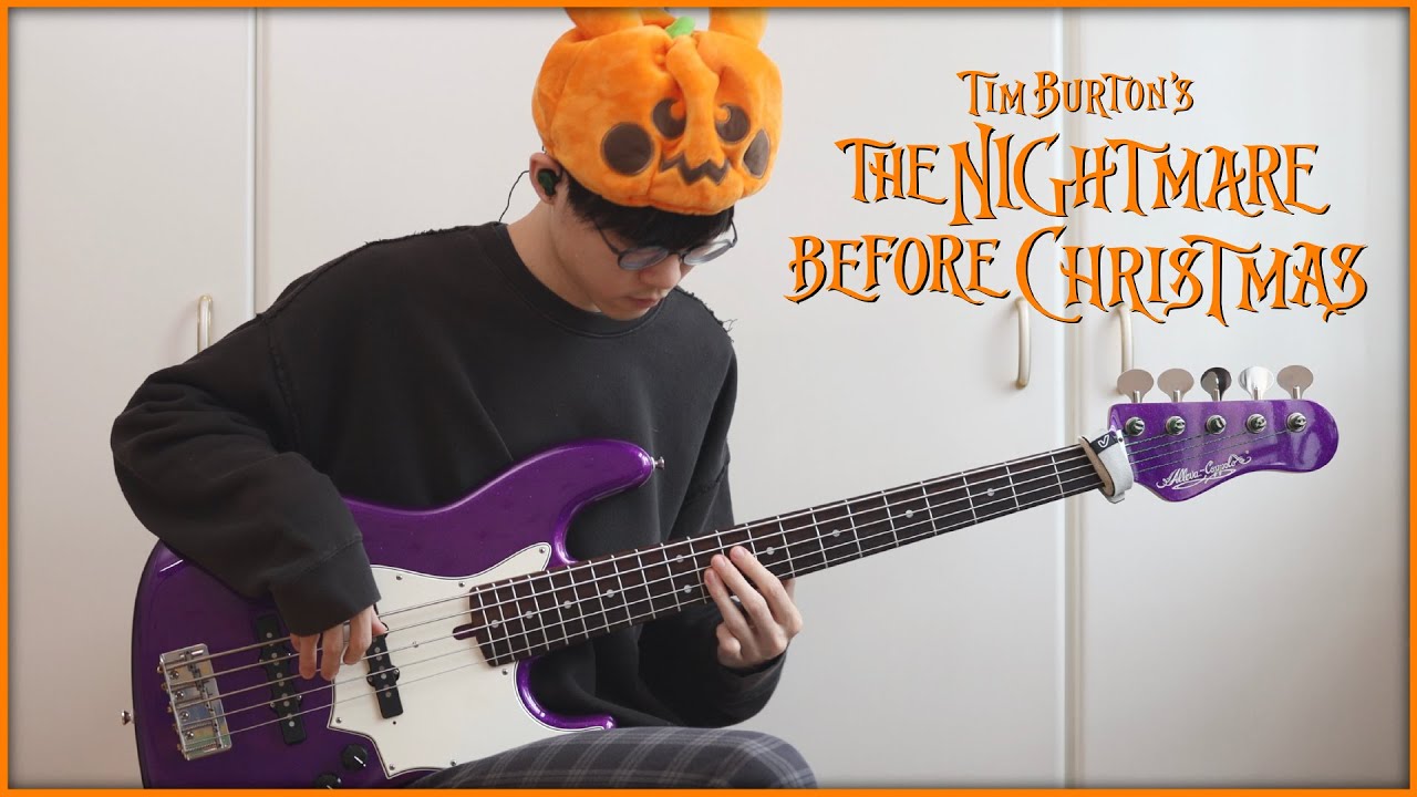【Disney Tim Burton's The Nightmare Before Christmas】Marilyn Manson - This Is Halloween | Bass Cover