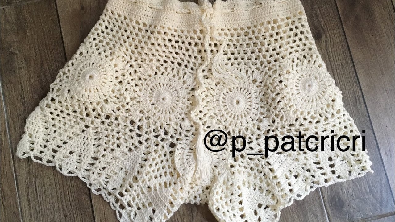 [eng,espanal sub] Tutorial de shorts de crochê