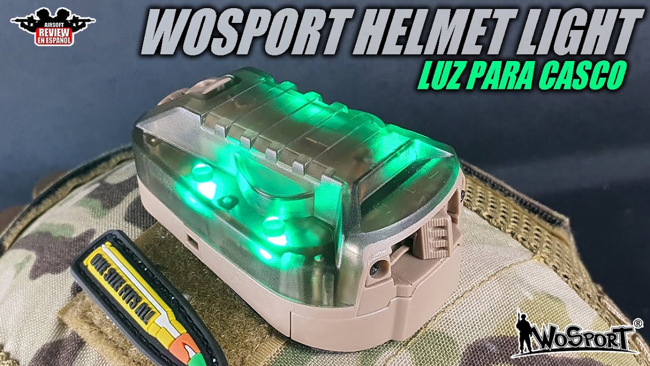 Luz para casco Wosport Helmet light | Airsoft Review en Español
