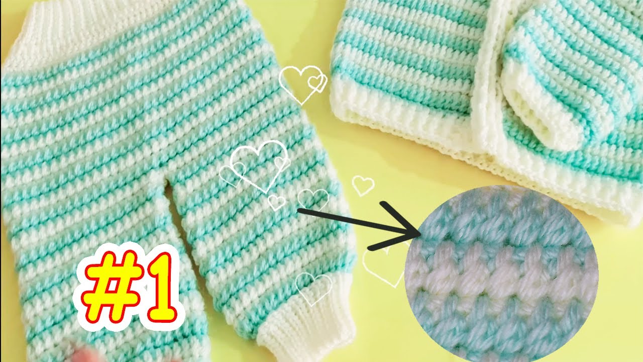 🧶❤ ВЯЗАНИЕ ДЕТСКИХ ШТАНИНОК КРЮЧКОМ часть 1