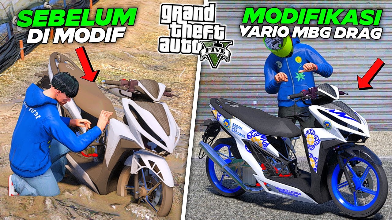 Aku Menemukan Motor VARIO MBG Drag Langka Rongsok Terbangkalai Di  - GTA 5 MOD