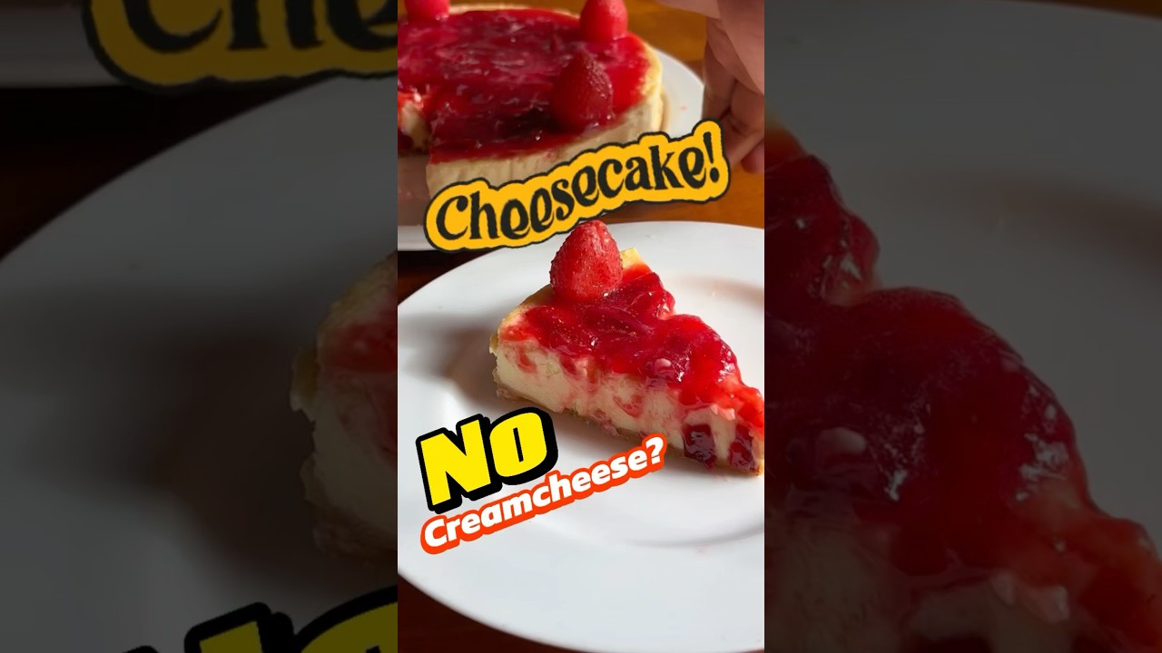 Cheese cake recipe | No cream cheese 🍓🍰 #srilankantiktok #foodie #danisanguru