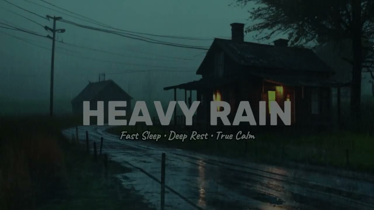 Heavy Rain for Sleeping 🌧️ Calm Your Thoughts and Stay Asleep 💤