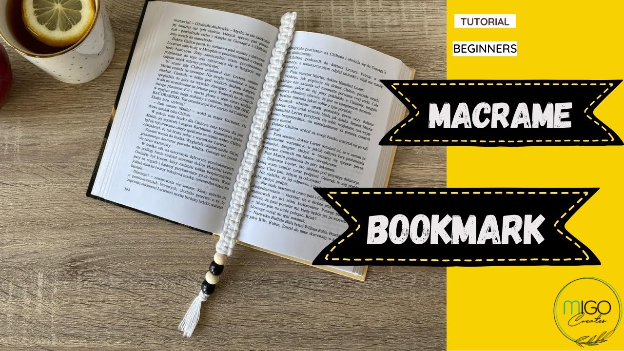HOW TO DIY MACRAME BOOKMARK FOR BEGINNERS📖 - 11 minutes!▶️
